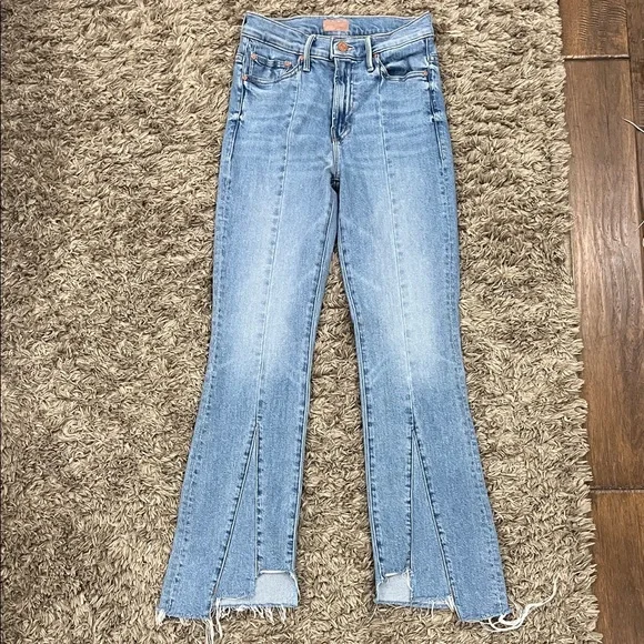 MOTHER The Insider Crop Step Fray Jeans – Size 25 - Picture 2 of 13
